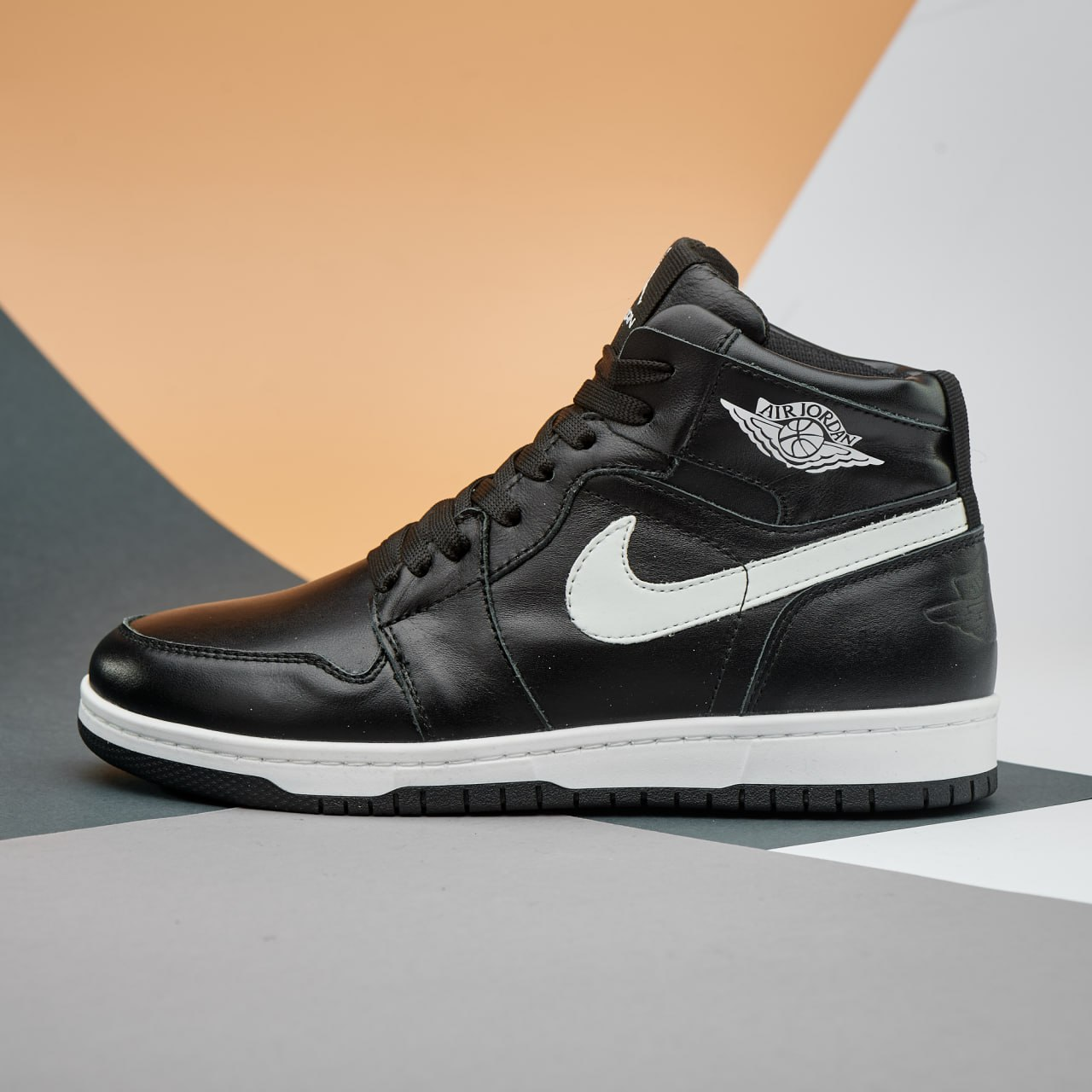 Підліткові зимові шкіряні кросівки Nike Air Black (Харків)
