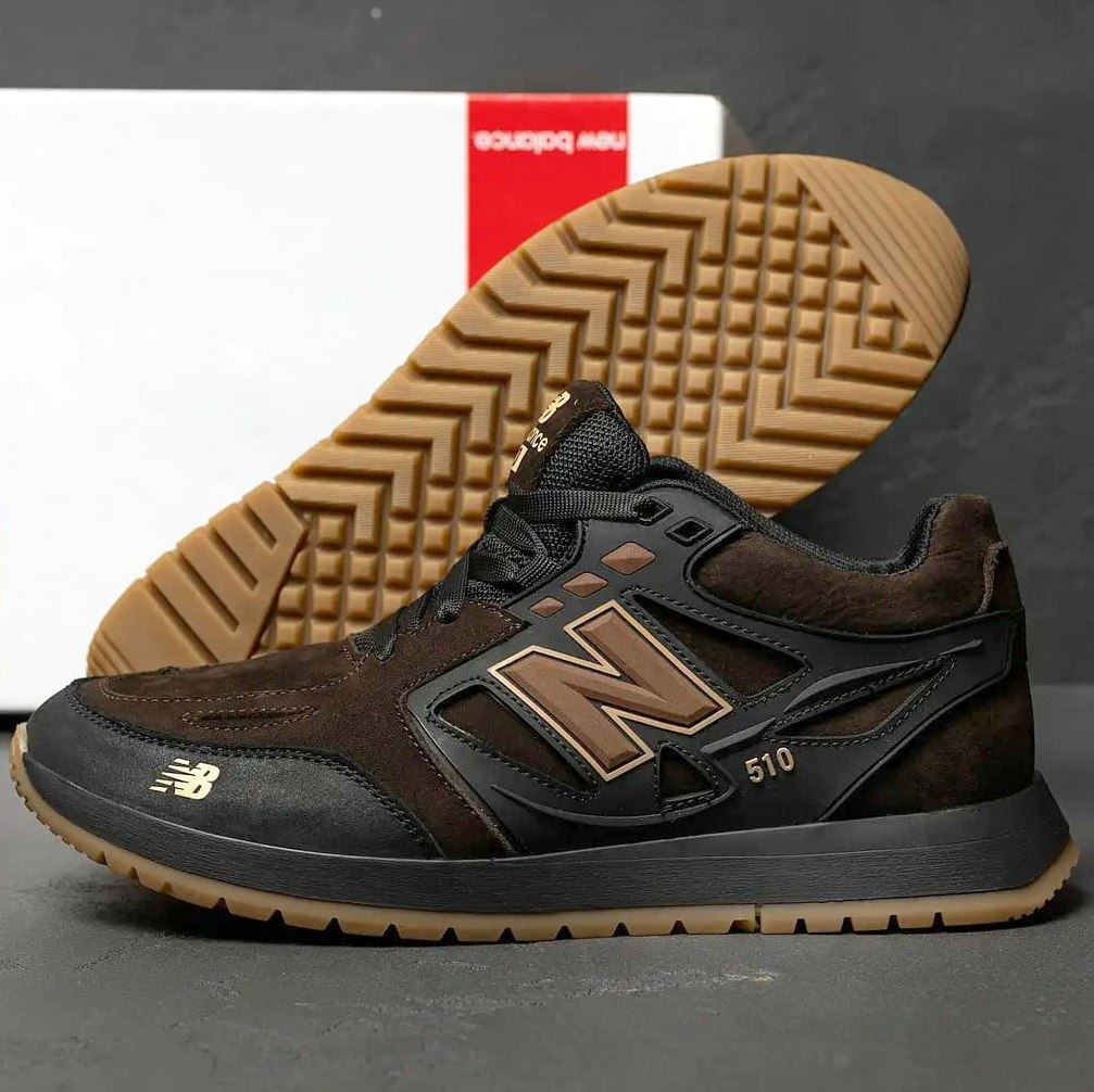 Чоловічі шкіряні кросівки NB 510 LE BROWN (Харків)