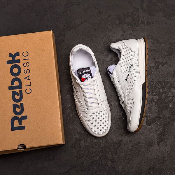 Чоловічі шкіряні літні кросівки Classic White (Харків)
