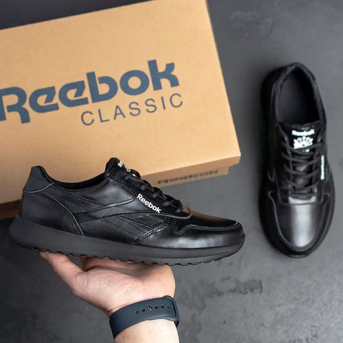 Шкіряні кросівки Classic Black CH(Харків)