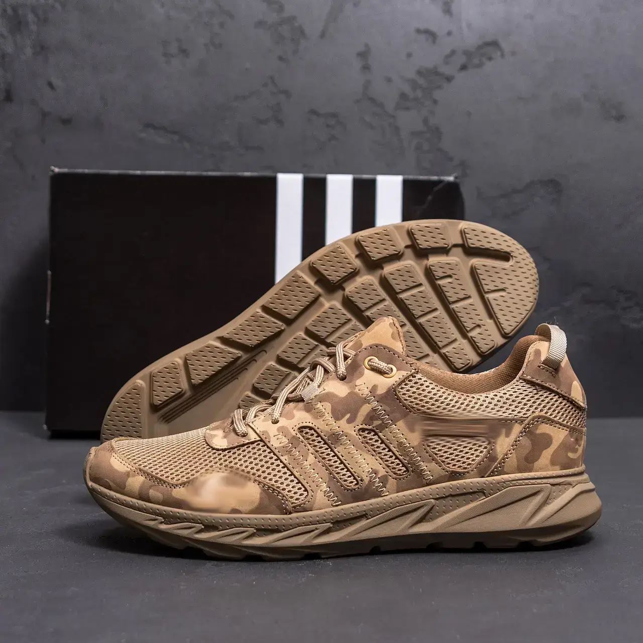 Чоловічі кросівки літні сітка Climacool multicam койот (Харків)