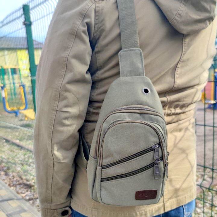 Чоловічий рюкзак через плече Monsen C1MY1872h-haki
