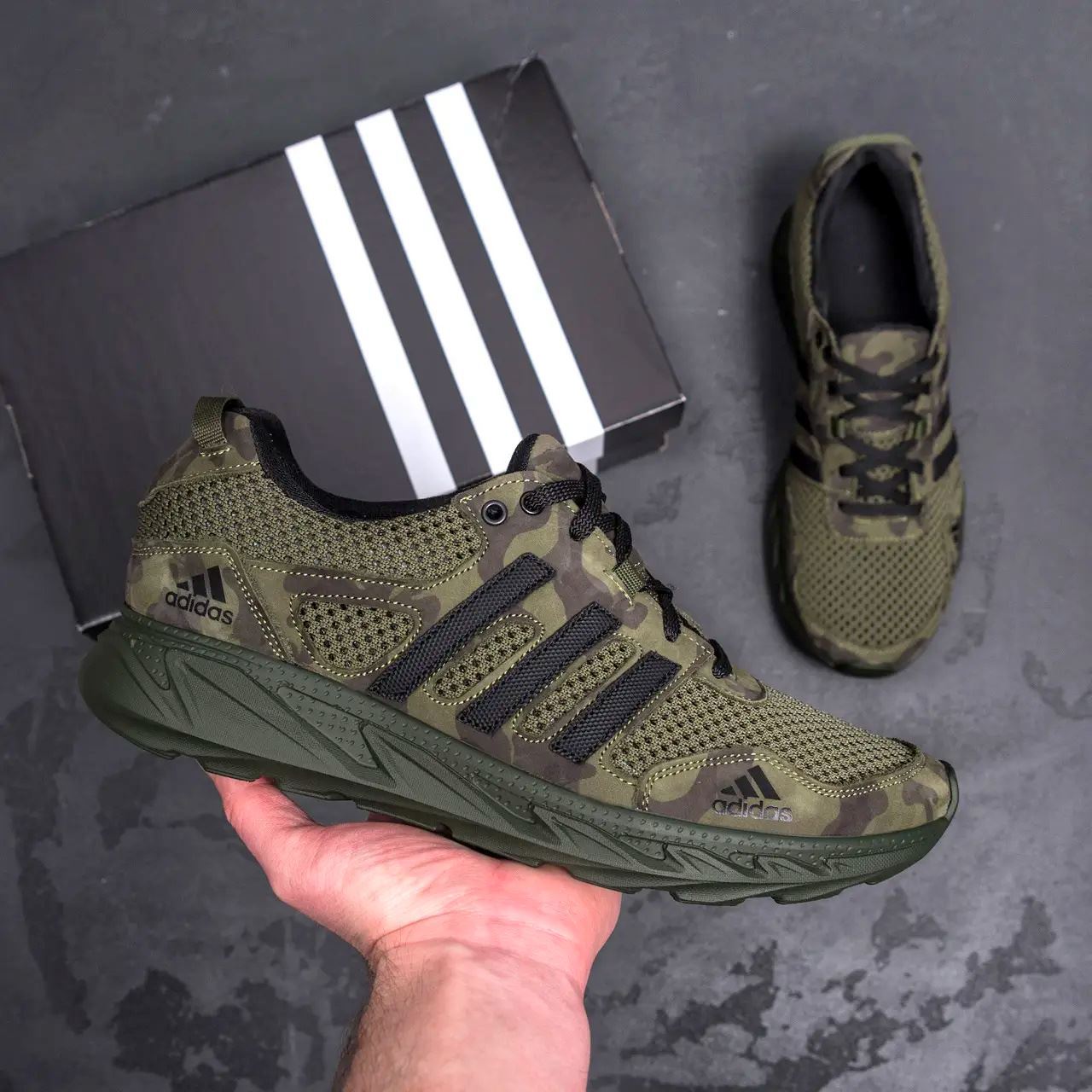 Мужские летние кроссовки Climacool multicam олива (Харків)
